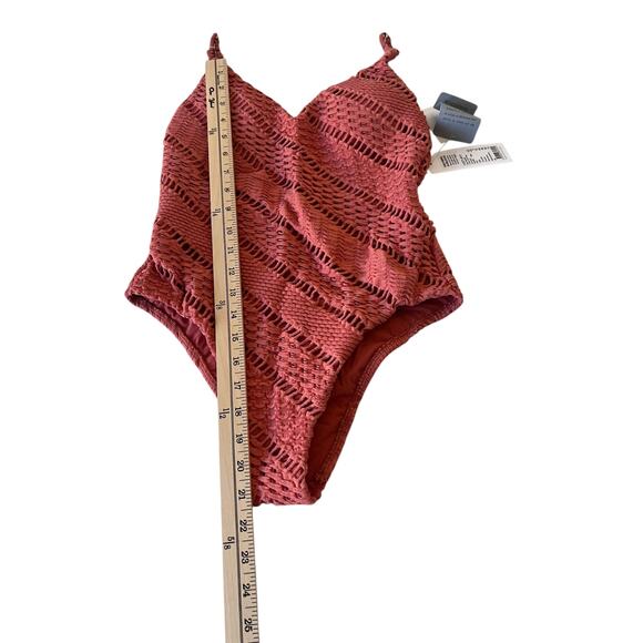 Seafolly Marrakesh Boho Crochet One Piece Swimsuit In Cinnamon Size 8 US - Picture 7 of 11